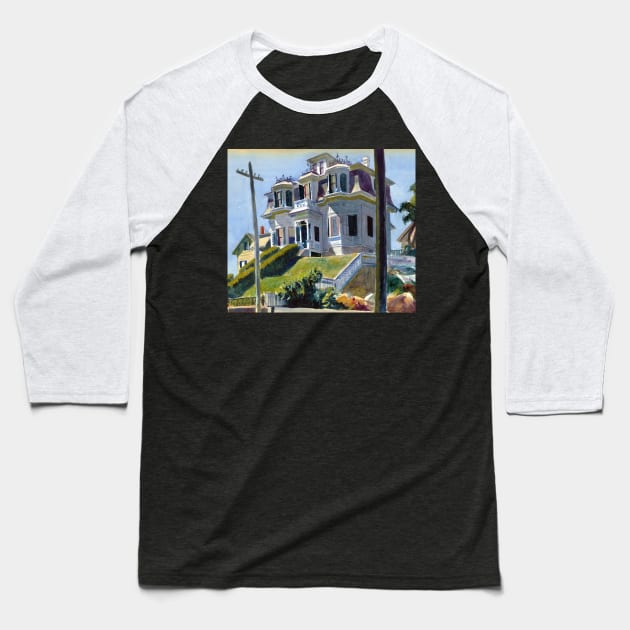 High Resolution Edward Hopper Haskell's House 1924 Baseball T-Shirt by tiokvadrat